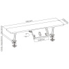 Полка для столов Cactus 90x21.4x29.5см розовая CS-KD15-PK