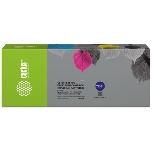 Картридж Cactus T6361 (CS-EPT636100) черный для Epson