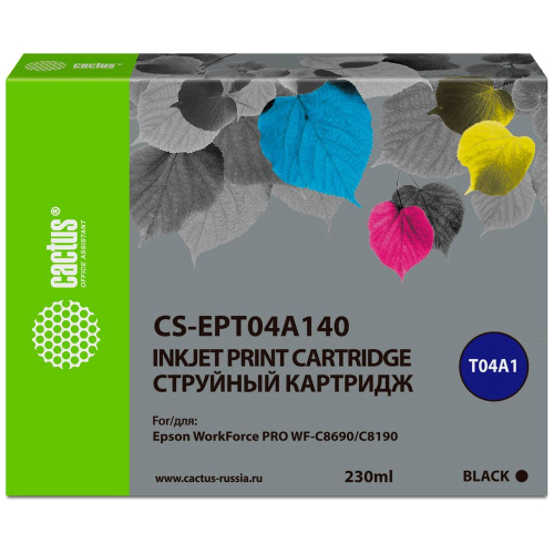 Картридж Cactus C13T04A140 (CS-EPT04A140) черный для Epson