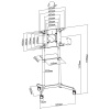 Стойка для телевизора напольная Cactus 37"-70", на колесах, до 70кг, белая, CS-ST1146WT
