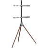 Подставка для телевизора напольная Cactus 45"-65", до 32кг, черная/орех, CS-ST1246BKWN