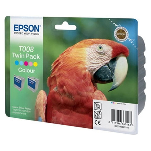 Картридж Epson C13T00840310 (T008) 2 шт/уп цветной