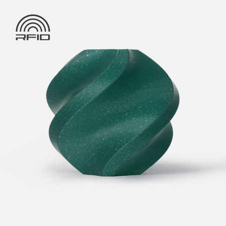Филамент Bambu Lab PLA Sparkle 1кг, RFID (с катушкой) Alpine Green Sparkle (13501)