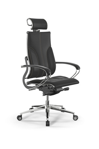 Кресло компьютерное МЕТТА Y 2DM B2-10K - Infinity, черный (бежевая строчка), z509232012