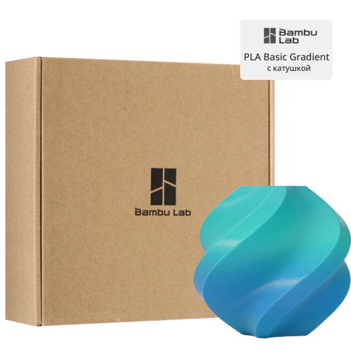 Филамент Bambu Lab PLA Basic Gradient 1кг, RFID (с катушкой) Ocean to Meadow 10902