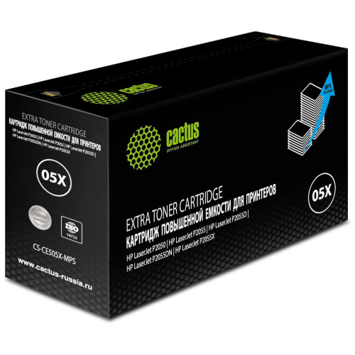 Картридж Cactus CE505X (CS-CE505X-MPS) 05X увеличенной емкости для HP