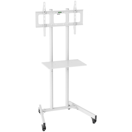 Стойка для телевизора напольная Cactus 37"-70", на колесах, до 68кг, белая, CS-ST04WT