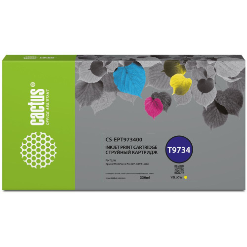 Картридж Cactus T9734 CS-EPT973400) желтый для Epson