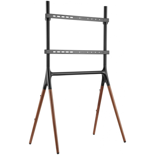 Подставка для телевизора напольная Cactus 49"-70", до 40кг, черная/орех, CS-ST1247BKWN