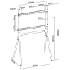 Подставка для телевизора напольная Cactus 49"-70", до 40кг, белая/береза, CS-ST1247WTBCH