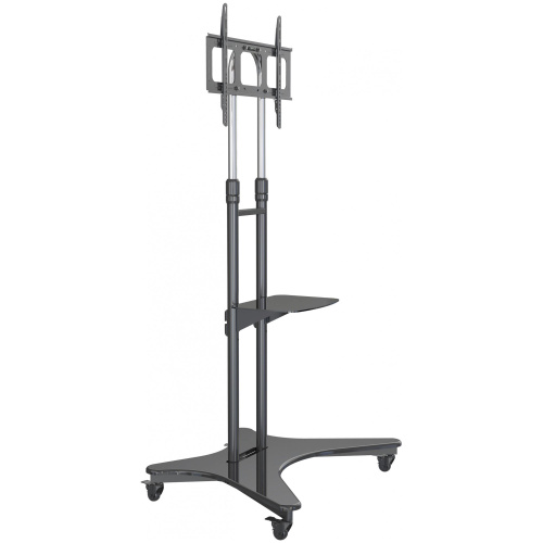 Стойка для телевизора напольная Cactus 37"-75", на колесах, до 81.6кг, черная, CS-ST31