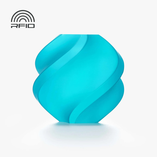 Филамент Bambu Lab PLA Translucent 1кг, RFID (с катушкой) Teal (13612)