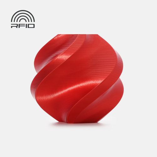 Филамент Bambu Lab PLA Silk+ 1кг, RFID (с катушкой) Candy Red (13205)