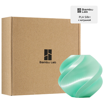 Филамент Bambu Lab PLA Silk+ 1кг, RFID (с катушкой) Mint (13507)