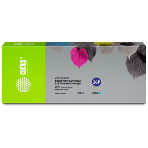 Картридж Cactus SJIC26P(C) (CS-SJIC26PC) голубой для Epson