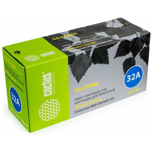 Картридж Cactus CF332A (CS-CF332A) 654A желтый для HP