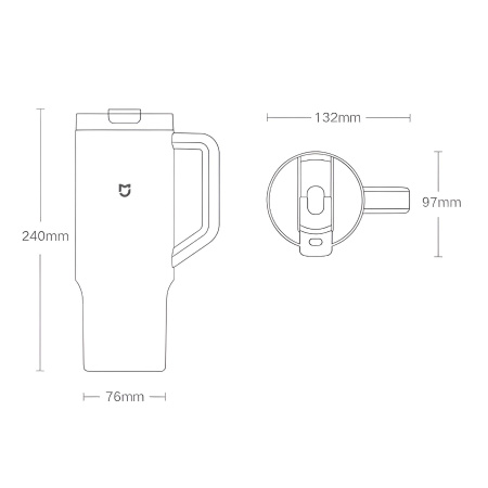 Термокружка Xiaomi Mijia Sippy Cup 1L (MJXGB01RM) белый
