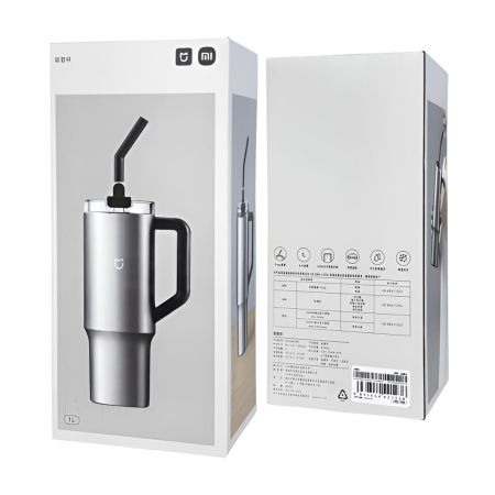 Термокружка Xiaomi Mijia Sippy Cup 1L (MJXGB01RM) серый металлик