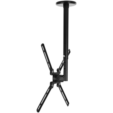 Кронштейн для телевизора потолочный Cactus 23"-55", поворот и наклон, до 45кг, черный,  CS-CP07
