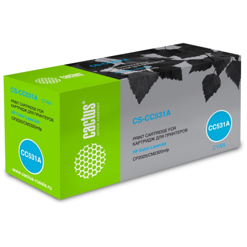 Картридж Cactus CC531A (CS-CC531A) 304A голубой для HP