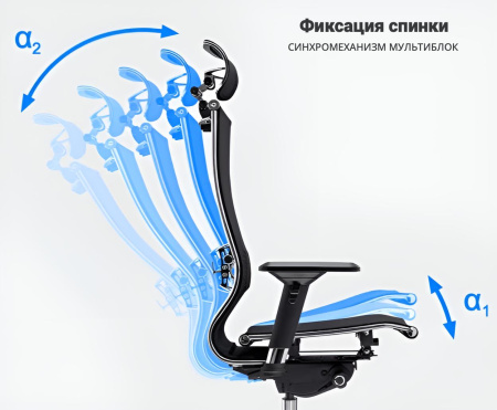 Кресло компьютерное МЕТТА ErgoLife Set 11/подл.130/осн.Sit 001, черный z13E.12.1.222