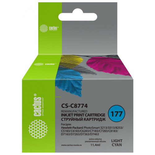 Картридж Cactus C8774H (CS-C8774) 177 светло-голубой для HP