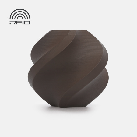 Филамент Bambu Lab PLA Matte 1кг, RFID (без катушки) Matte Dark Chocolate (11802)