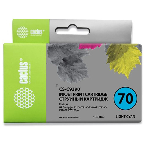 Картридж Cactus C9390A (CS-C9390) 70 светло-голубой для HP
