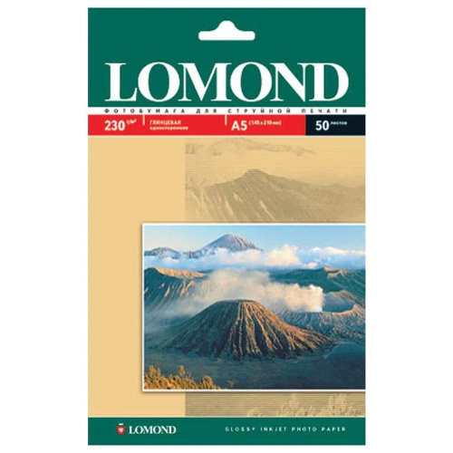 Фотобумага Lomond A5 глянцевая, односторонняя, 230 г/м2, 50 листов 0102070