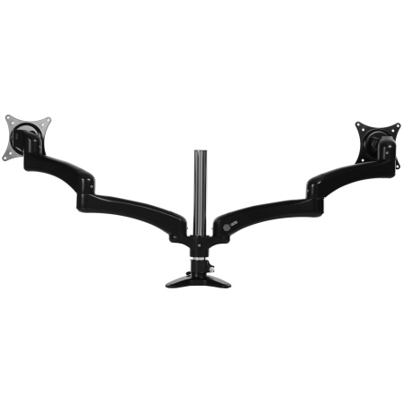 Кронштейн для мониторов настольный Cactus 15"-27" до 8кг, поворот и наклон, CS-VM-FE124D-BK
