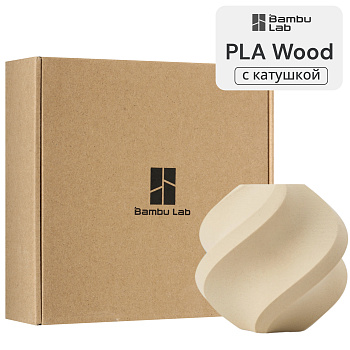 Филамент Bambu Lab PLA Wood 1кг, RFID (с катушкой) White Oak (13106)