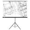 Экран Cactus 127x127см Triscreen, 71", 1:1 напольный, рулонный, черный, CS-PST-127X127